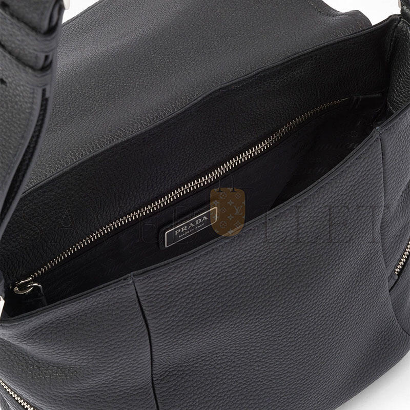 Pra*a leather bag with shoulder strap 2vd056 (22*22*12cm)